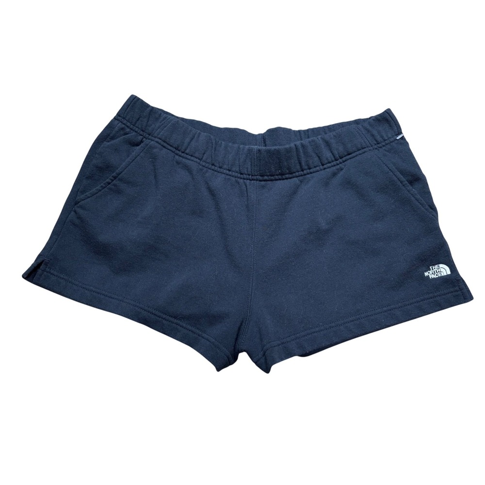 The North Face Womens Black Fleece Lounge Shorts XL Logo Pockets Activewear